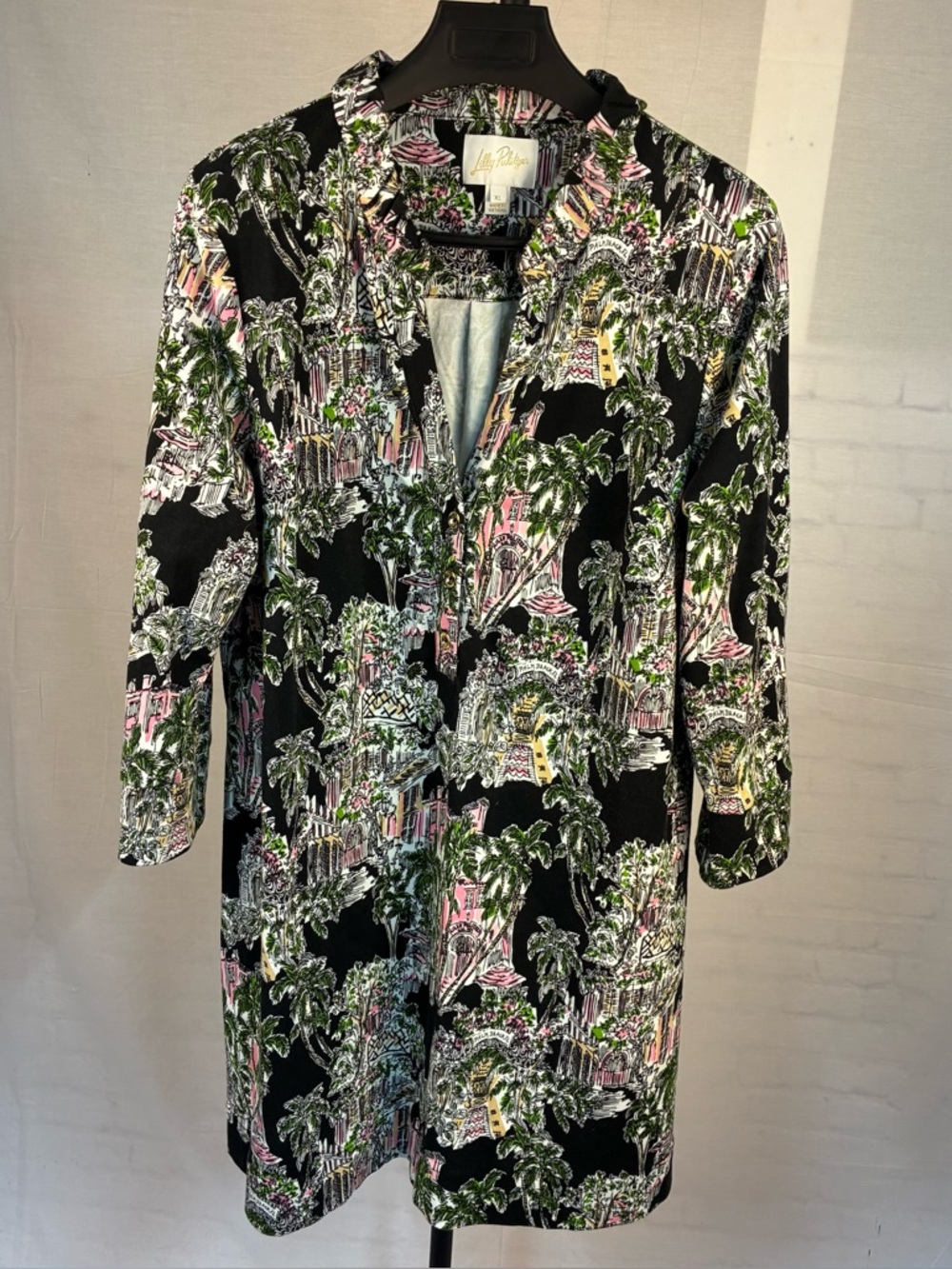 Lilly Pulitzer Knightley Dress in Onyx PB Anniversary Toile XL - Picture 2 of 11